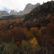 Ladera del valle de Ordesa con los colores del otoño en noviembre